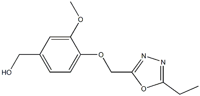 {4-[(5-ethyl-1,3,4-oxadiazol-2-yl)methoxy]-3-methoxyphenyl}methanol Struktur