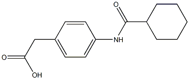 {4-[(cyclohexylcarbonyl)amino]phenyl}acetic acid Struktur