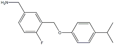 {4-fluoro-3-[4-(propan-2-yl)phenoxymethyl]phenyl}methanamine Struktur