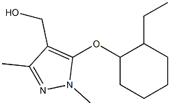 {5-[(2-ethylcyclohexyl)oxy]-1,3-dimethyl-1H-pyrazol-4-yl}methanol Struktur