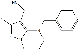 {5-[benzyl(propan-2-yl)amino]-1,3-dimethyl-1H-pyrazol-4-yl}methanol Struktur