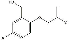 {5-bromo-2-[(2-chloroprop-2-en-1-yl)oxy]phenyl}methanol Struktur