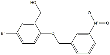 {5-bromo-2-[(3-nitrophenyl)methoxy]phenyl}methanol Struktur