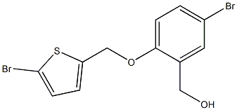 {5-bromo-2-[(5-bromothiophen-2-yl)methoxy]phenyl}methanol Struktur