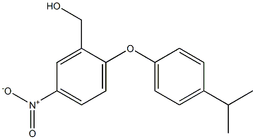 {5-nitro-2-[4-(propan-2-yl)phenoxy]phenyl}methanol Struktur