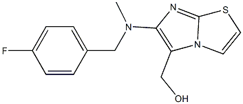 {6-[(4-fluorobenzyl)(methyl)amino]imidazo[2,1-b][1,3]thiazol-5-yl}methanol Struktur