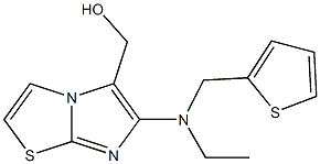 {6-[ethyl(thien-2-ylmethyl)amino]imidazo[2,1-b][1,3]thiazol-5-yl}methanol Struktur