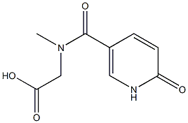 {methyl[(6-oxo-1,6-dihydropyridin-3-yl)carbonyl]amino}acetic acid Struktur