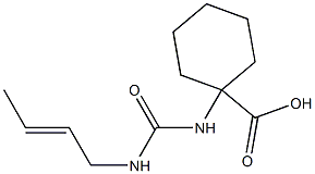 1-({[(2E)-but-2-enylamino]carbonyl}amino)cyclohexanecarboxylic acid Struktur