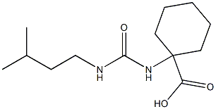 1-({[(3-methylbutyl)amino]carbonyl}amino)cyclohexanecarboxylic acid Struktur