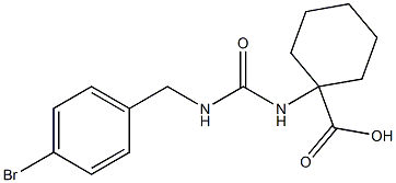 1-({[(4-bromophenyl)methyl]carbamoyl}amino)cyclohexane-1-carboxylic acid Struktur