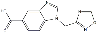 1-(1,2,4-oxadiazol-3-ylmethyl)-1H-1,3-benzodiazole-5-carboxylic acid Struktur