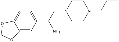 1-(1,3-benzodioxol-5-yl)-2-(4-propylpiperazin-1-yl)ethanamine Struktur