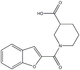 1-(1-benzofuran-2-ylcarbonyl)piperidine-3-carboxylic acid Struktur