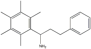 1-(2,3,4,5,6-pentamethylphenyl)-3-phenylpropan-1-amine Struktur