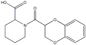 1-(2,3-dihydro-1,4-benzodioxin-2-ylcarbonyl)piperidine-2-carboxylic acid Struktur