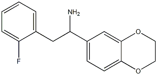 1-(2,3-dihydro-1,4-benzodioxin-6-yl)-2-(2-fluorophenyl)ethan-1-amine Struktur