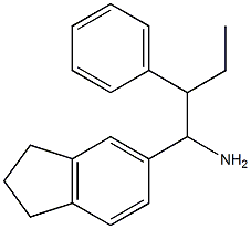 1-(2,3-dihydro-1H-inden-5-yl)-2-phenylbutan-1-amine Struktur