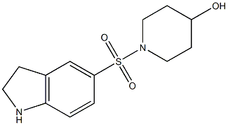 1-(2,3-dihydro-1H-indole-5-sulfonyl)piperidin-4-ol Struktur