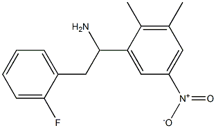 1-(2,3-dimethyl-5-nitrophenyl)-2-(2-fluorophenyl)ethan-1-amine Struktur