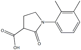 1-(2,3-dimethylphenyl)-2-oxopyrrolidine-3-carboxylic acid Struktur