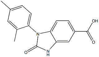 1-(2,4-dimethylphenyl)-2-oxo-2,3-dihydro-1H-1,3-benzodiazole-5-carboxylic acid Struktur