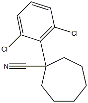 1-(2,6-dichlorophenyl)cycloheptane-1-carbonitrile Struktur