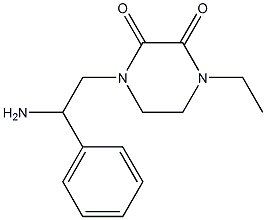 1-(2-amino-2-phenylethyl)-4-ethylpiperazine-2,3-dione Struktur