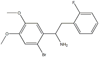 1-(2-bromo-4,5-dimethoxyphenyl)-2-(2-fluorophenyl)ethan-1-amine Struktur