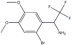 1-(2-bromo-4,5-dimethoxyphenyl)-2,2,2-trifluoroethan-1-amine Struktur