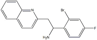 1-(2-bromo-4-fluorophenyl)-2-(quinolin-2-yl)ethan-1-amine Struktur