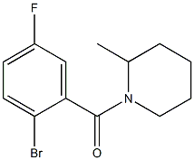 1-(2-bromo-5-fluorobenzoyl)-2-methylpiperidine Struktur