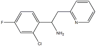 1-(2-chloro-4-fluorophenyl)-2-(pyridin-2-yl)ethan-1-amine Struktur