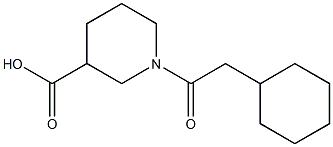 1-(2-cyclohexylacetyl)piperidine-3-carboxylic acid Struktur