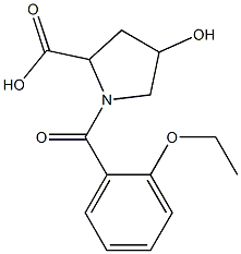 1-(2-ethoxybenzoyl)-4-hydroxypyrrolidine-2-carboxylic acid Struktur