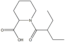 1-(2-ethylbutanoyl)piperidine-2-carboxylic acid Struktur