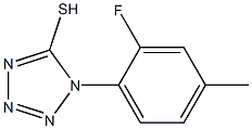 1-(2-fluoro-4-methylphenyl)-1H-1,2,3,4-tetrazole-5-thiol Struktur