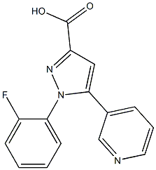 1-(2-fluorophenyl)-5-(pyridin-3-yl)-1H-pyrazole-3-carboxylic acid Struktur