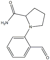 1-(2-formylphenyl)pyrrolidine-2-carboxamide Struktur