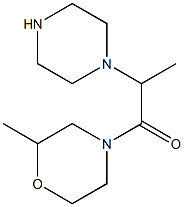 1-(2-methylmorpholin-4-yl)-2-(piperazin-1-yl)propan-1-one Struktur