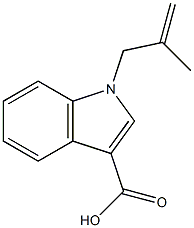 1-(2-methylprop-2-en-1-yl)-1H-indole-3-carboxylic acid Struktur