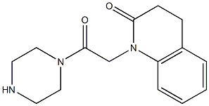 1-(2-oxo-2-piperazin-1-ylethyl)-3,4-dihydroquinolin-2(1H)-one Struktur