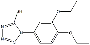 1-(3,4-diethoxyphenyl)-1H-1,2,3,4-tetrazole-5-thiol Struktur