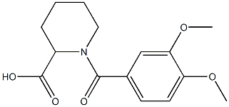 1-(3,4-dimethoxybenzoyl)piperidine-2-carboxylic acid Struktur