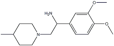 1-(3,4-dimethoxyphenyl)-2-(4-methylpiperidin-1-yl)ethanamine Struktur