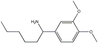 1-(3,4-dimethoxyphenyl)hexan-1-amine Struktur