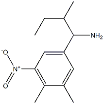 1-(3,4-dimethyl-5-nitrophenyl)-2-methylbutan-1-amine Struktur