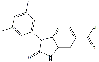 1-(3,5-dimethylphenyl)-2-oxo-2,3-dihydro-1H-1,3-benzodiazole-5-carboxylic acid Struktur