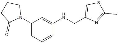 1-(3-{[(2-methyl-1,3-thiazol-4-yl)methyl]amino}phenyl)pyrrolidin-2-one Struktur