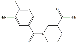 1-(3-amino-4-methylbenzoyl)piperidine-3-carboxamide Struktur